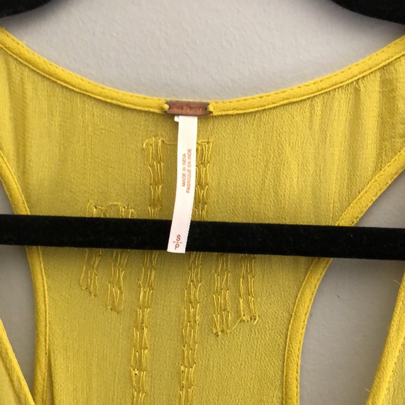 Free People Beaded Boho V Neck Racerback Tank Top - Picture 4 of 5